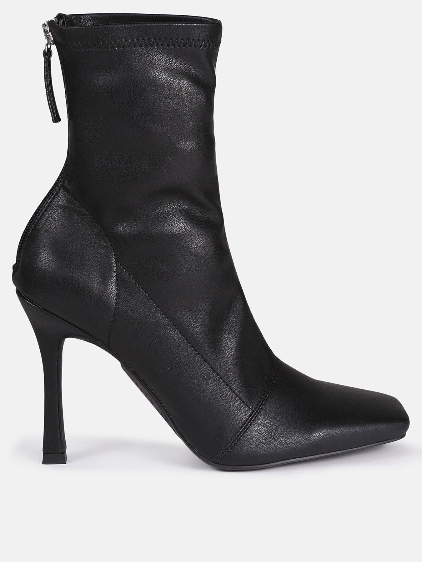 missguided black ankle boots