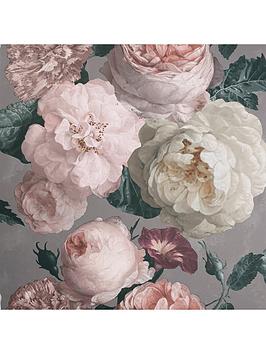 Arthouse Highgrove Floral Warm Grey Wallpaper