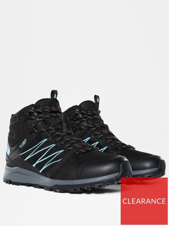 front image of the-north-face-litewave-fastpack-ii-mid-wp-boot-black