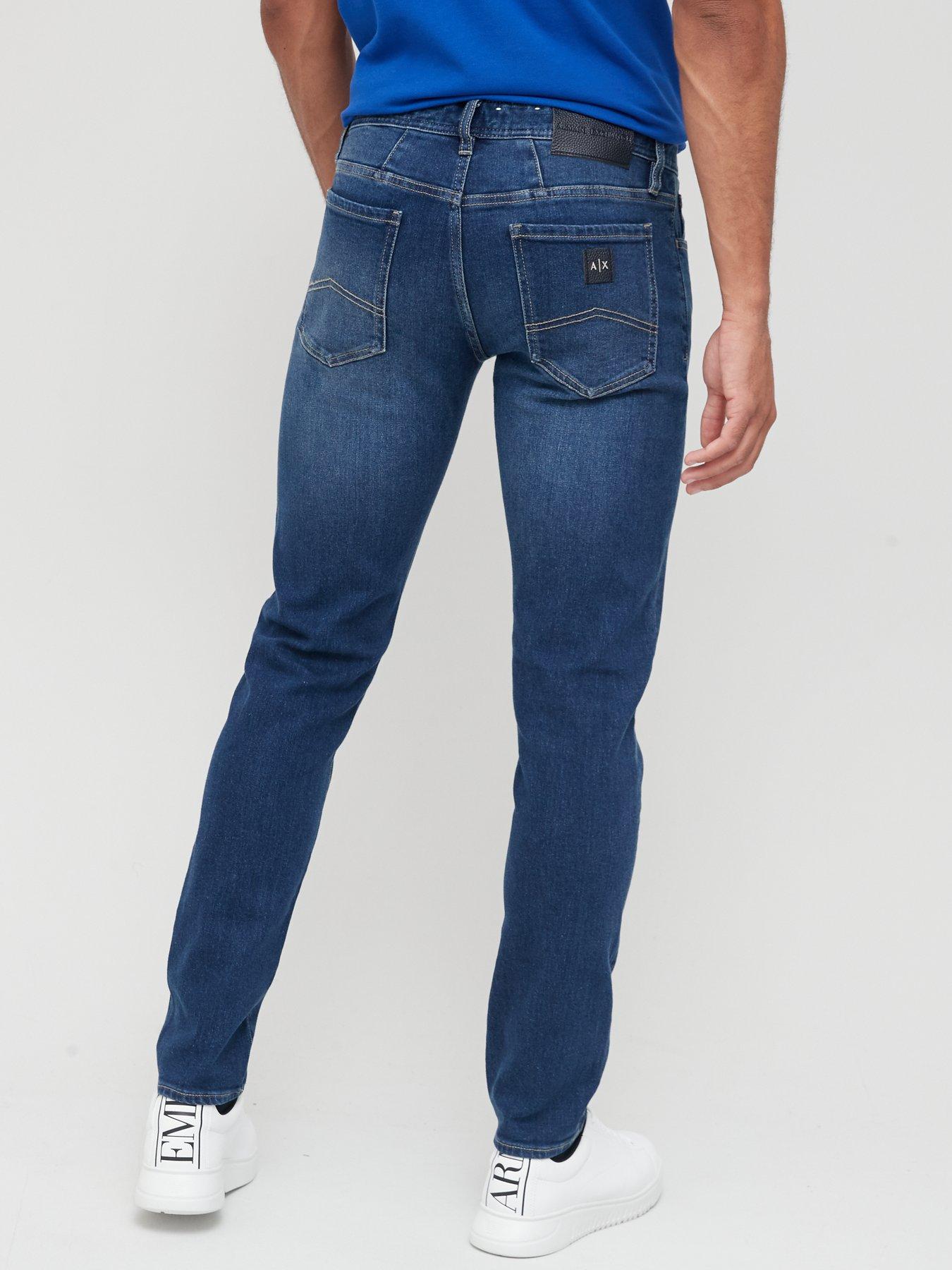 Armani Exchange J14 Skinny Fit Jeans - Mid Wash | very.co.uk