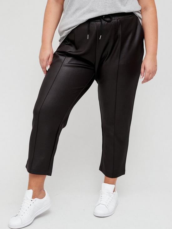 front image of v-by-very-curve-coated-stretch-jogger-blacknbsp