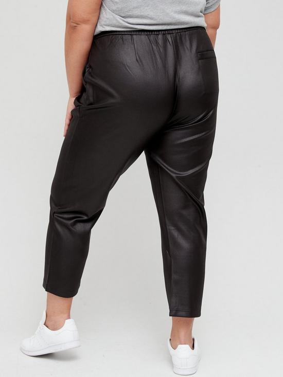 stillFront image of v-by-very-curve-coated-stretch-jogger-blacknbsp