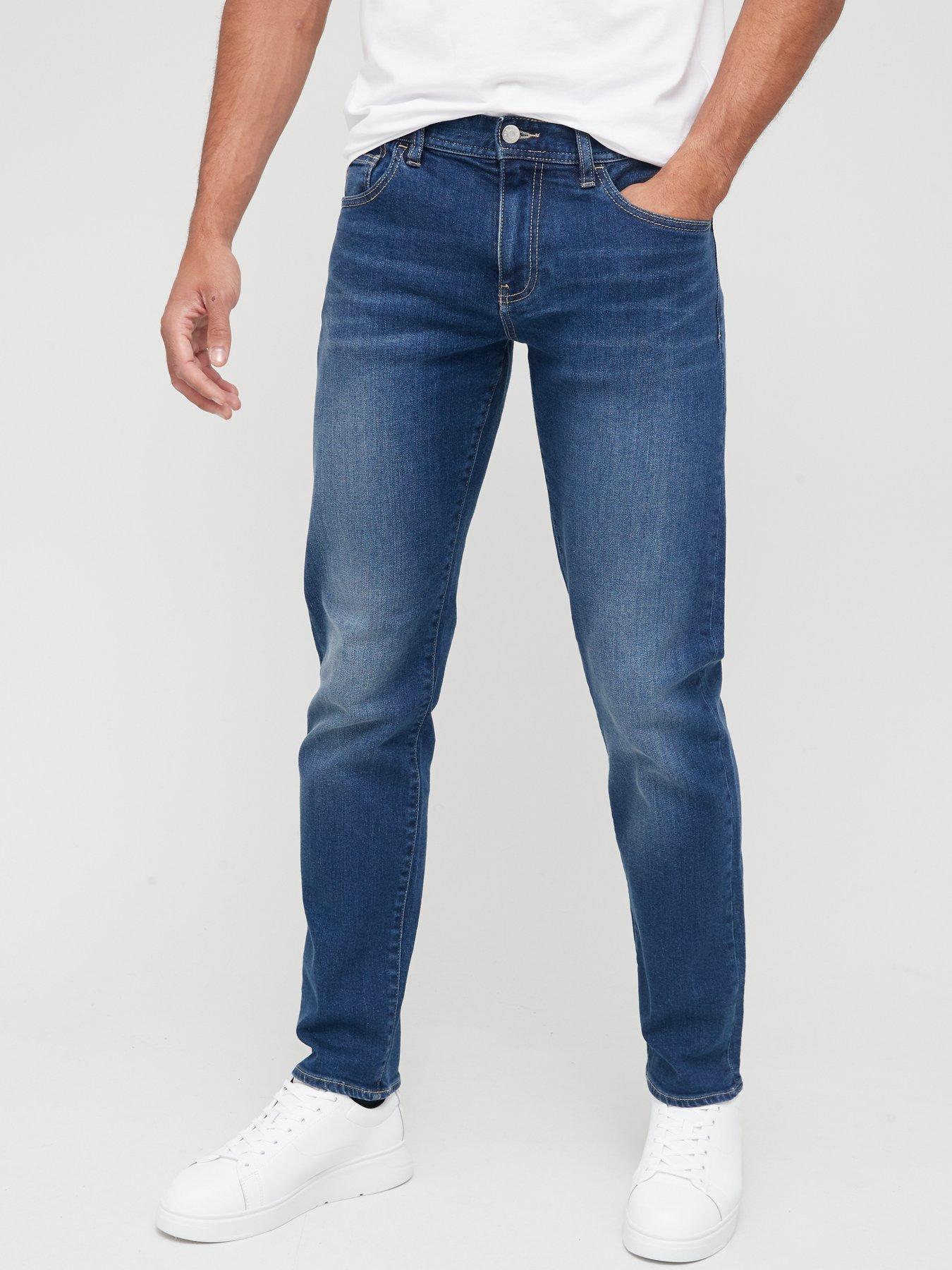 Armani Exchange J16 Straight Fit Jeans - Mid Wash | very.co.uk