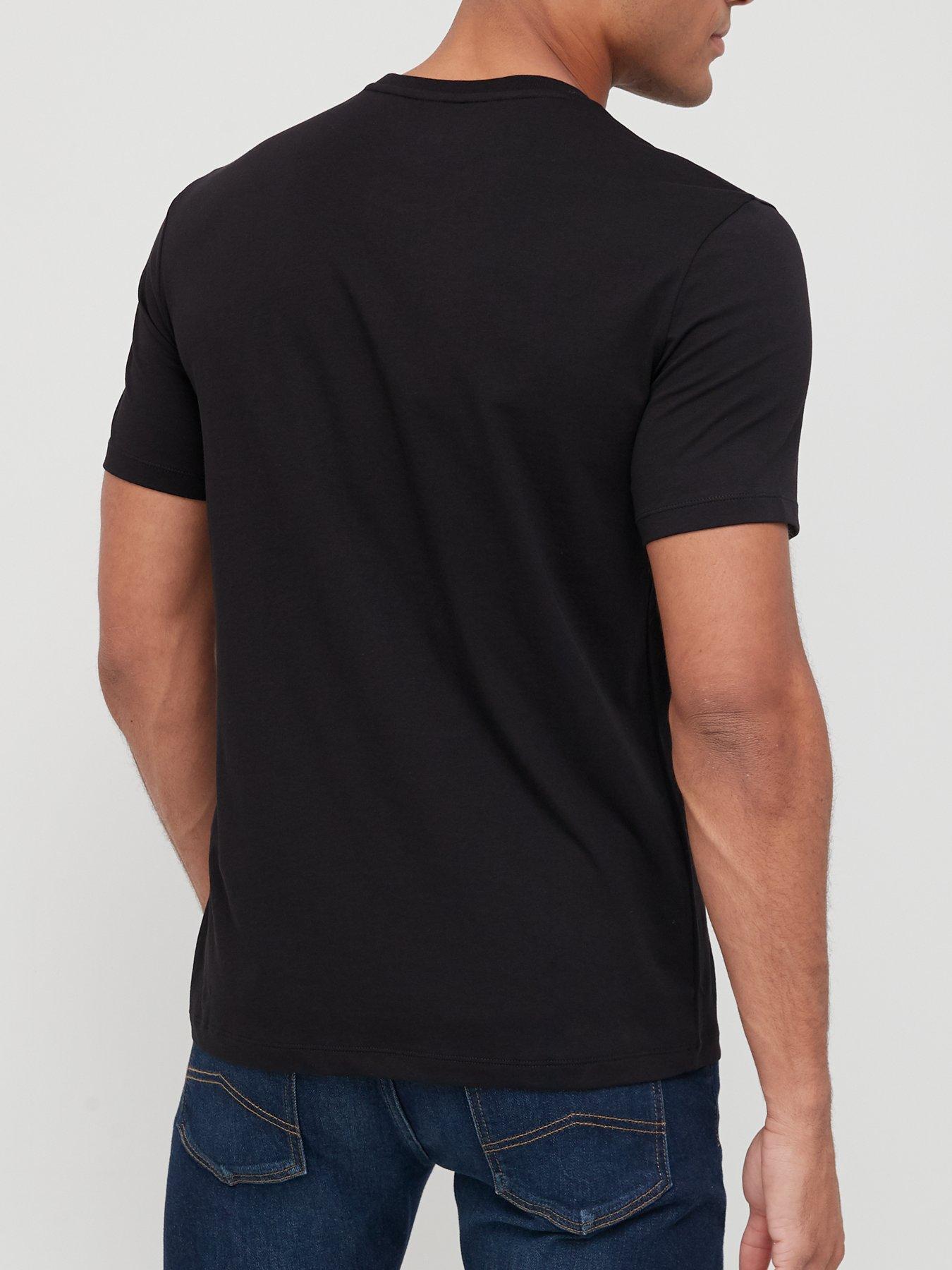 Image 2 of 4 of Armani Exchange AX Logo Print Slim Fit T-Shirt - Black