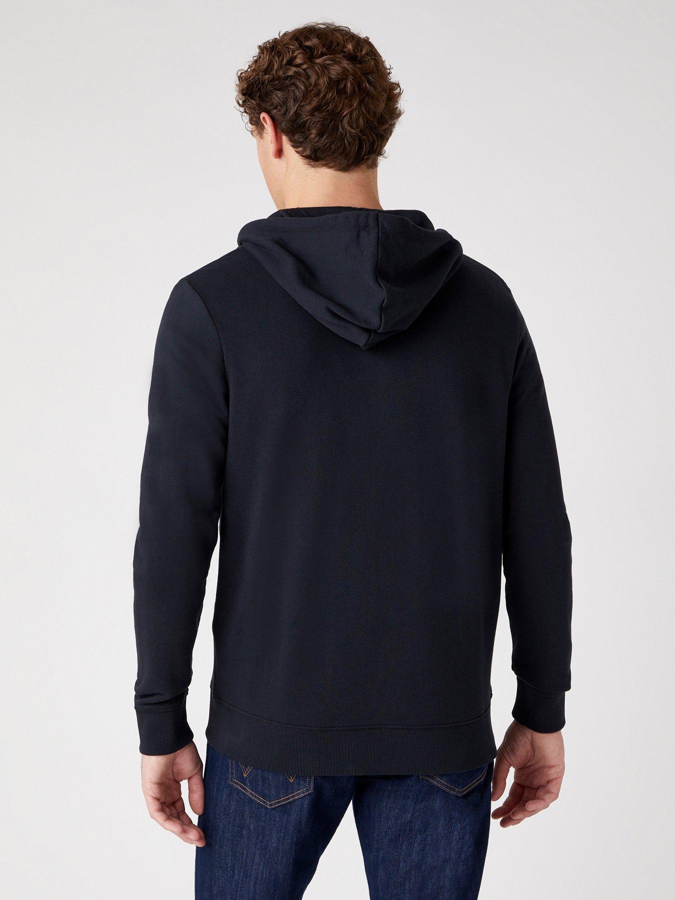 Wrangler Zip Through Hoodie - Black | very.co.uk