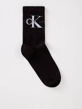 calvin-klein-jeans-short-logo-sock-1-pack-black