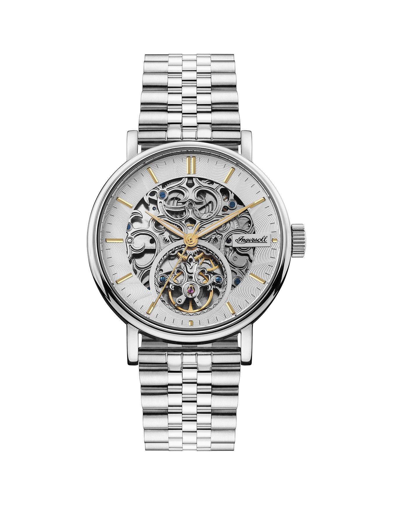 Ingersoll Charles Silver and Gold Detail Skeleton Automatic Dial ...