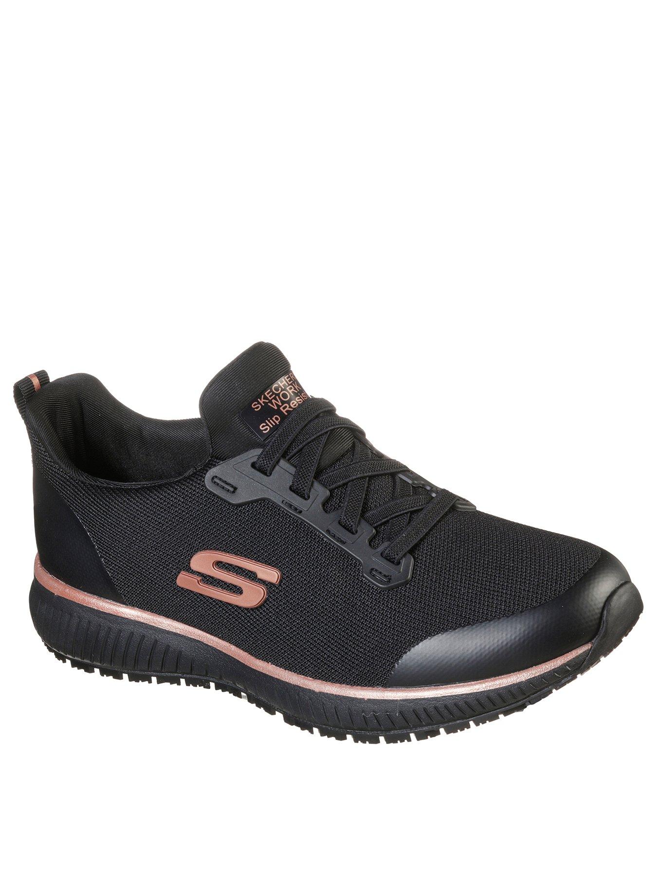 undefined Squad Slip On Athletic Workwear Slip Resisitant Trainer - Black