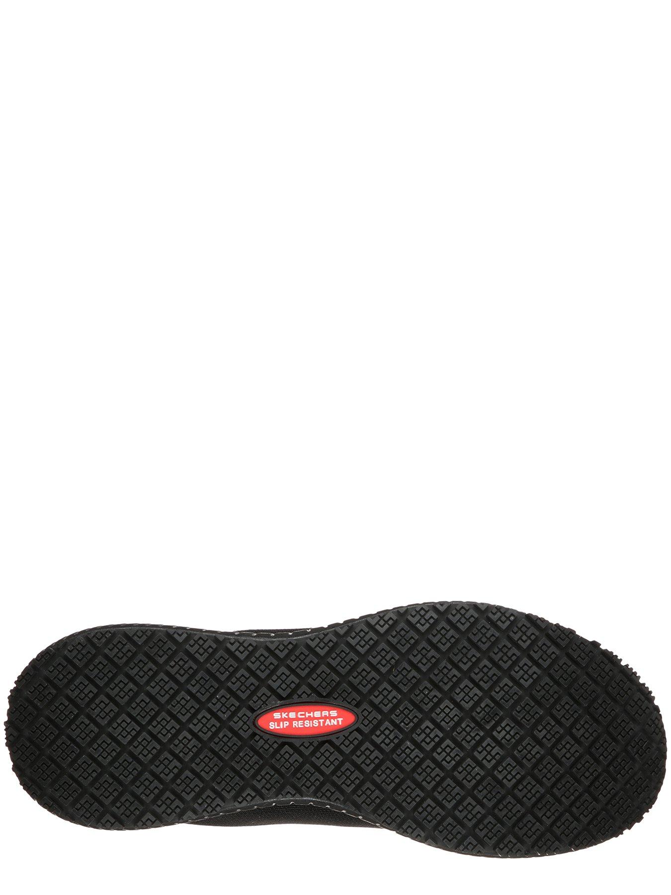 Image 5 of 6 of Skechers Workwear Squad Slip Resitant Bungee Lace Slip-on Trainer - Black/rose Gold
