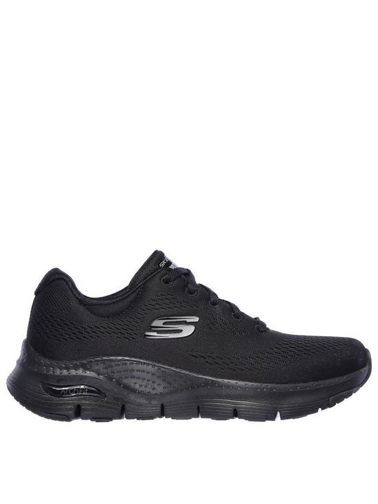 front image of skechers-arch-fit-big-appeal-engineered-mesh-lace-up-trainers