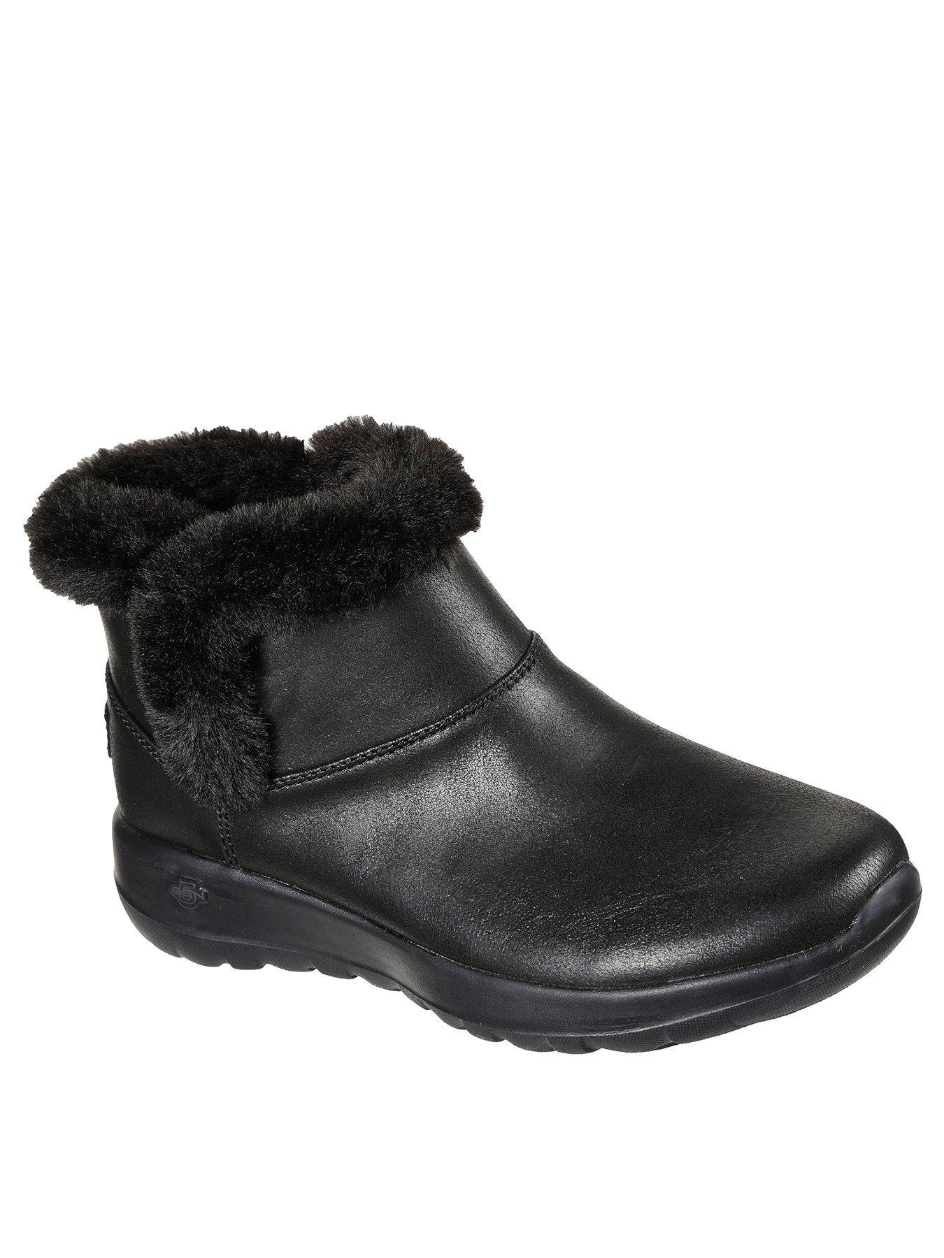 Skechers On the go Joy Endeavour Faux Fur Chugga Boots Black