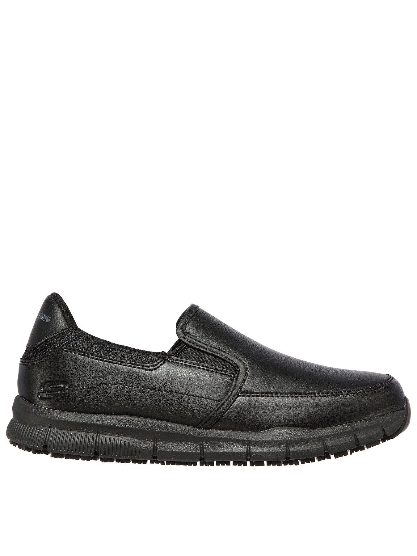 Image 2 of 3 of Skechers Workwear Nampa Annod Slip Resistant Double Gore Slip-on Trainer - Black