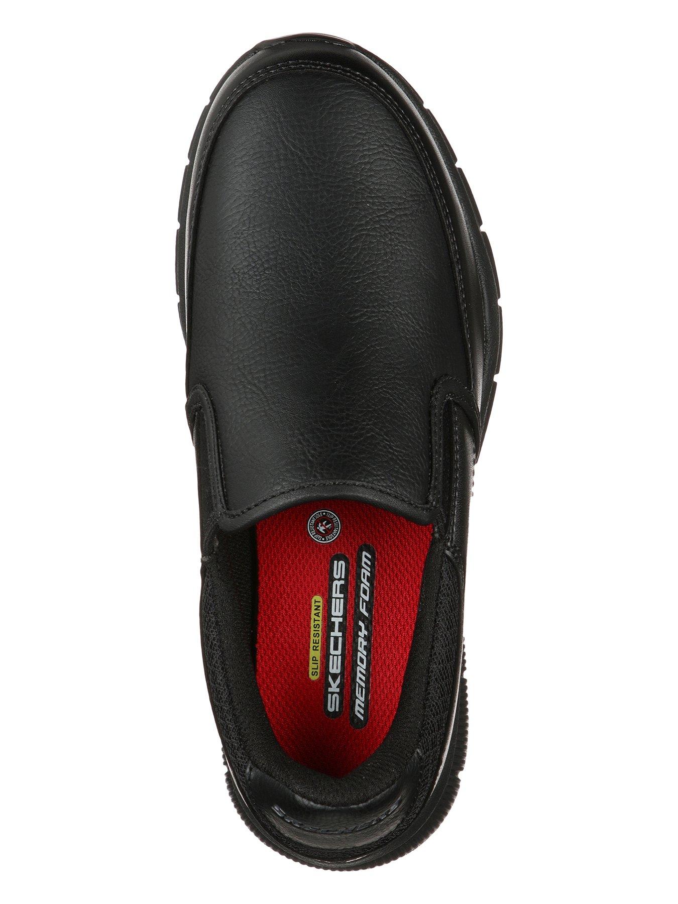 Image 3 of 3 of Skechers Workwear Nampa Annod Slip Resistant Double Gore Slip-on Trainer - Black