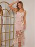  image of chi-chi-london-peplum-floral-embroidered-lace-bodycon-dress--nbsppink