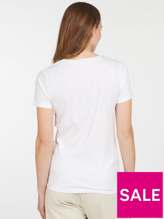 stillFront image of barbour-edie-logo-t-shirt--white
