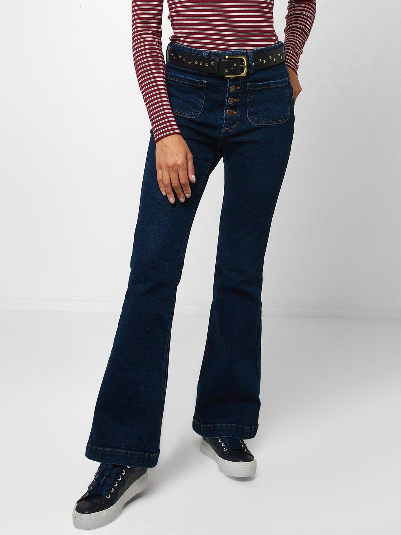 Funki Buys, Pants, Women's Vintage Wide Flare Jeans