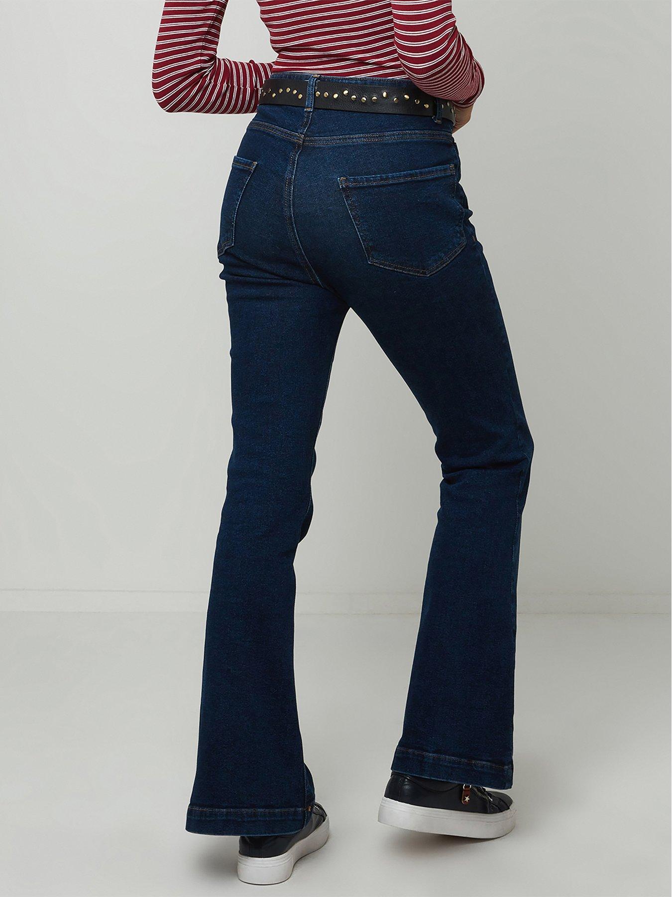 Mens-Denim Indigo-Bell-Bottoms-Flared-Jeans-60's 70's style retro vintage  new