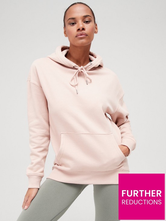 front image of v-by-very-the-essential-oversized-hoodie-blush-marl