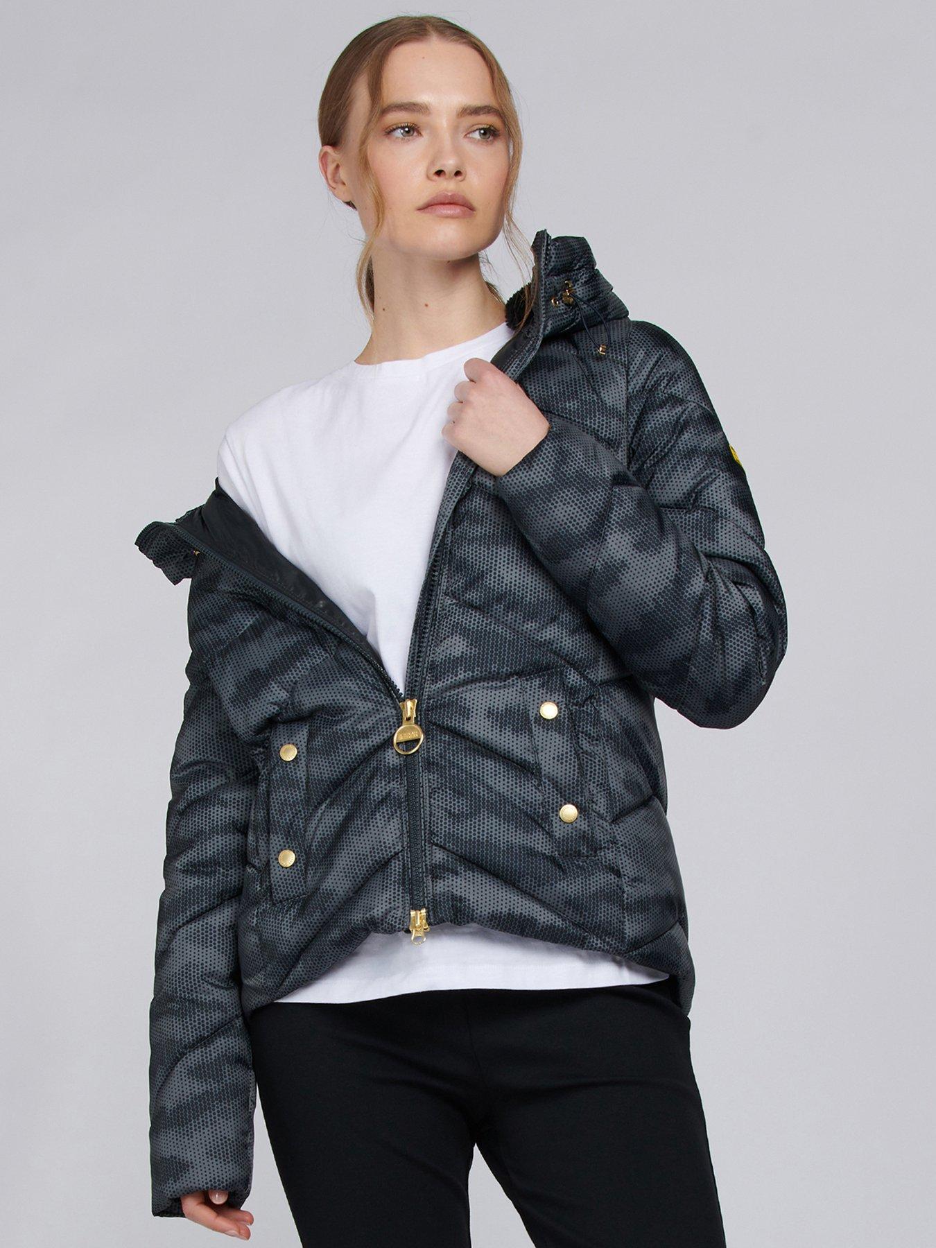 Coats & Jackets Barbour International Motegi Faux Fur Lined Hood Quilted Jacket - Camo