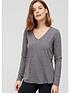  image of v-by-very-the-essential-v-neck-long-sleeve-top-charcoal