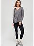  image of v-by-very-the-essential-v-neck-long-sleeve-top-charcoal