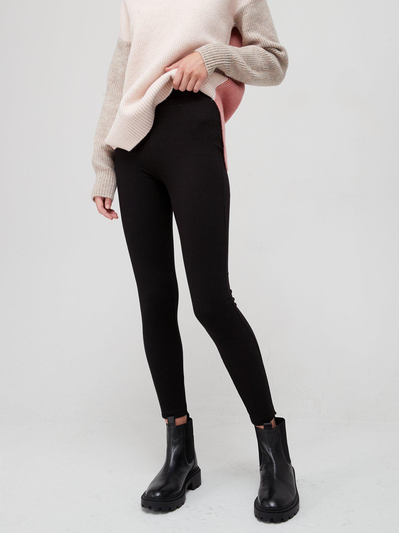undefined Denim Look Jegging - Black
