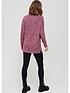  image of v-by-very-textured-crew-neck-longline-loose-fit-top-rose