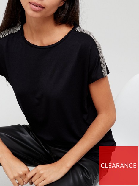 v-by-very-shoulder-detail-t-shirt-black