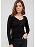  image of v-by-very-henley-long-sleeve-jersey-top-black