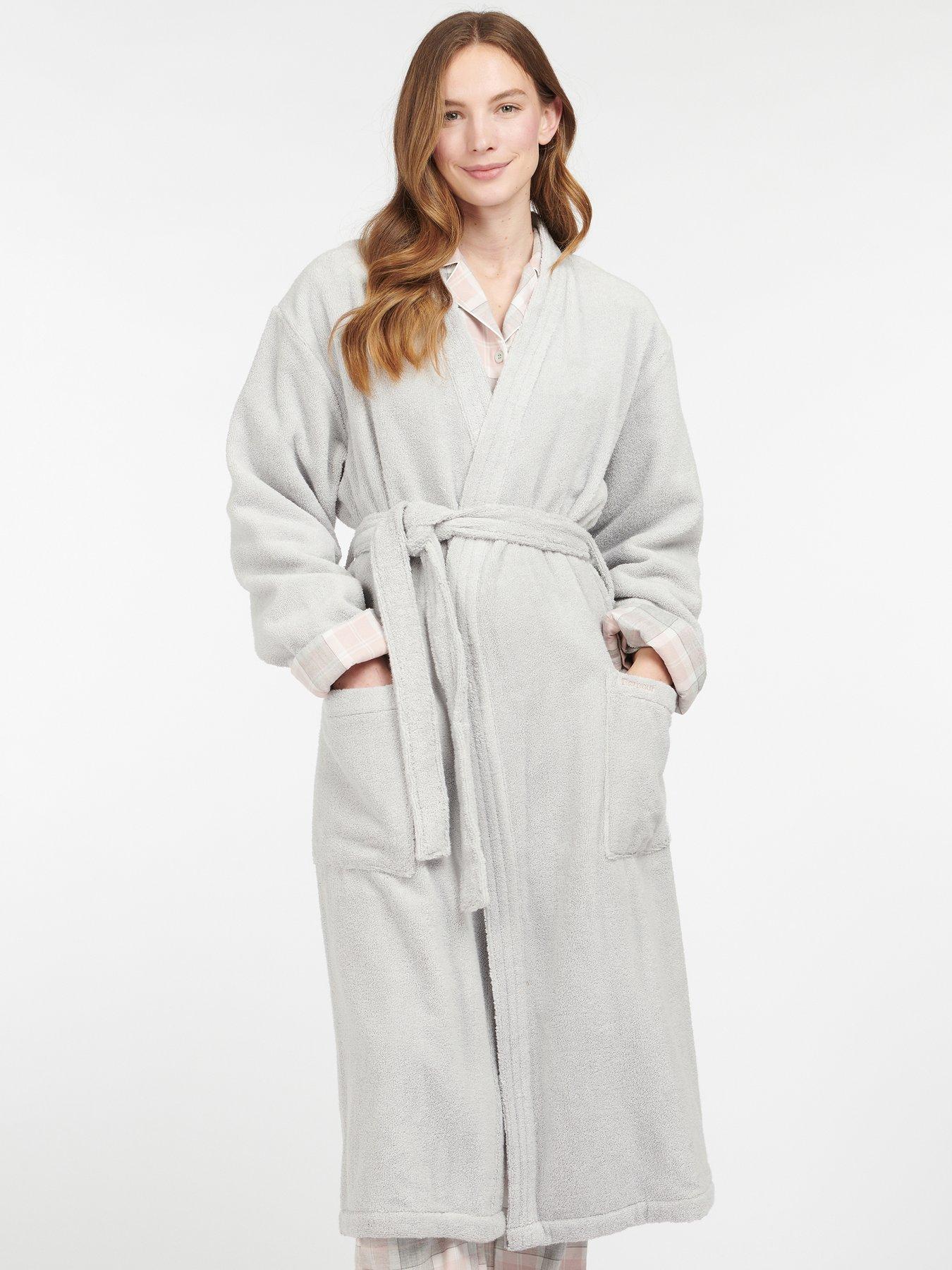 Women Ada 100% Cotton Dressing Gown - Grey