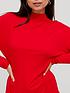  image of v-by-very-grown-on-neck-drop-shoulder-top-red