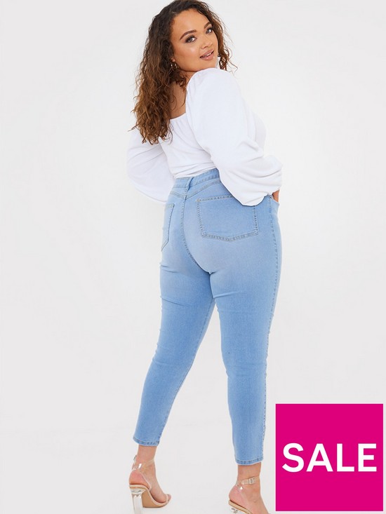 stillFront image of in-the-style-curve-jac-jossa-light-blue-wash-skinny-jeans
