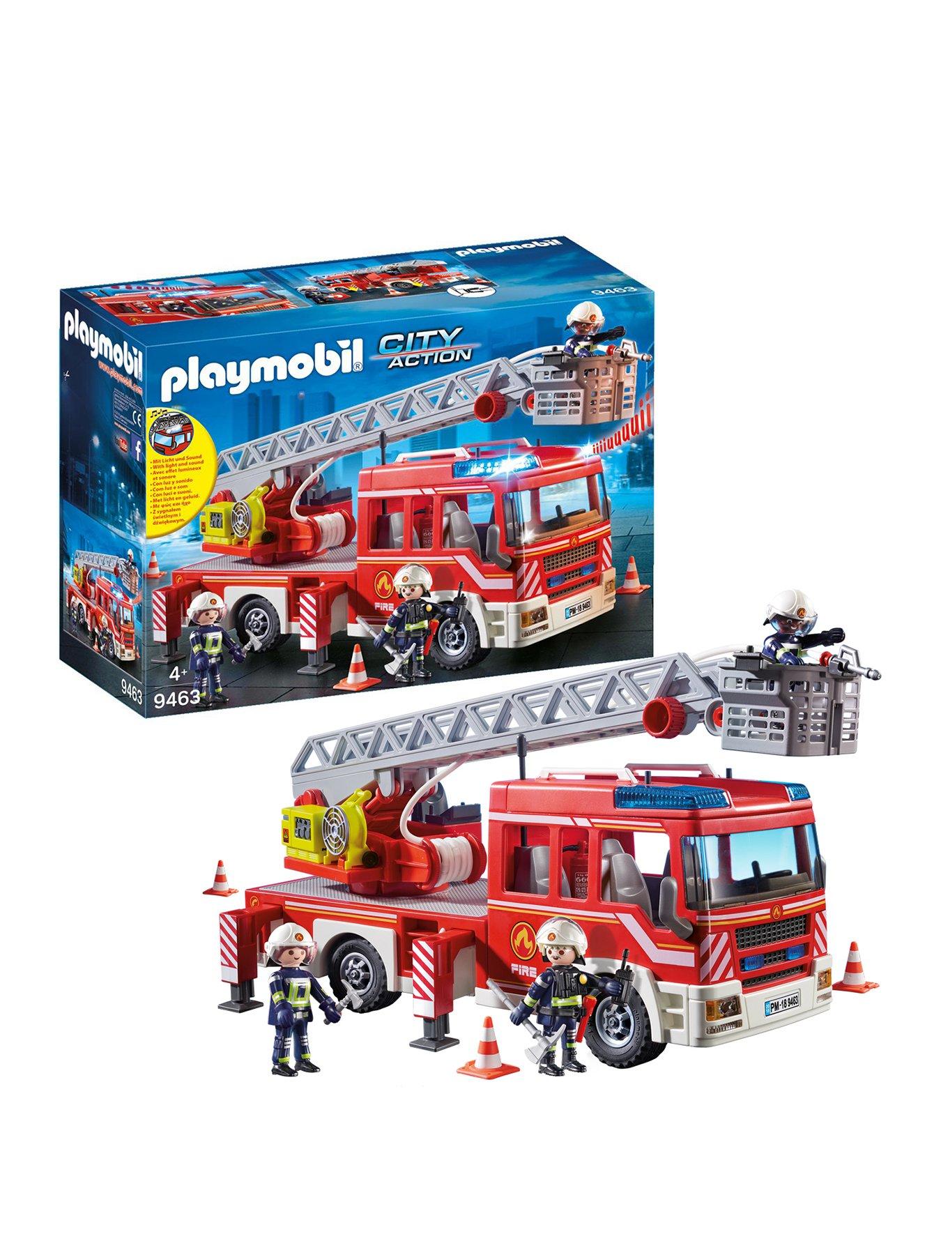 operatør Kan beregnes Forskelsbehandling Playmobil 9463 City Action Fire Ladder Unit with Extendable Ladder |  very.co.uk