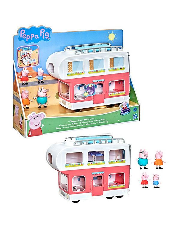 Peppa Pig Peppa’s Adventures Peppa’s Family Motorhome Preschool Toy Plays Sounds and Music Ages 3 and up Vehicle to RV Playset 