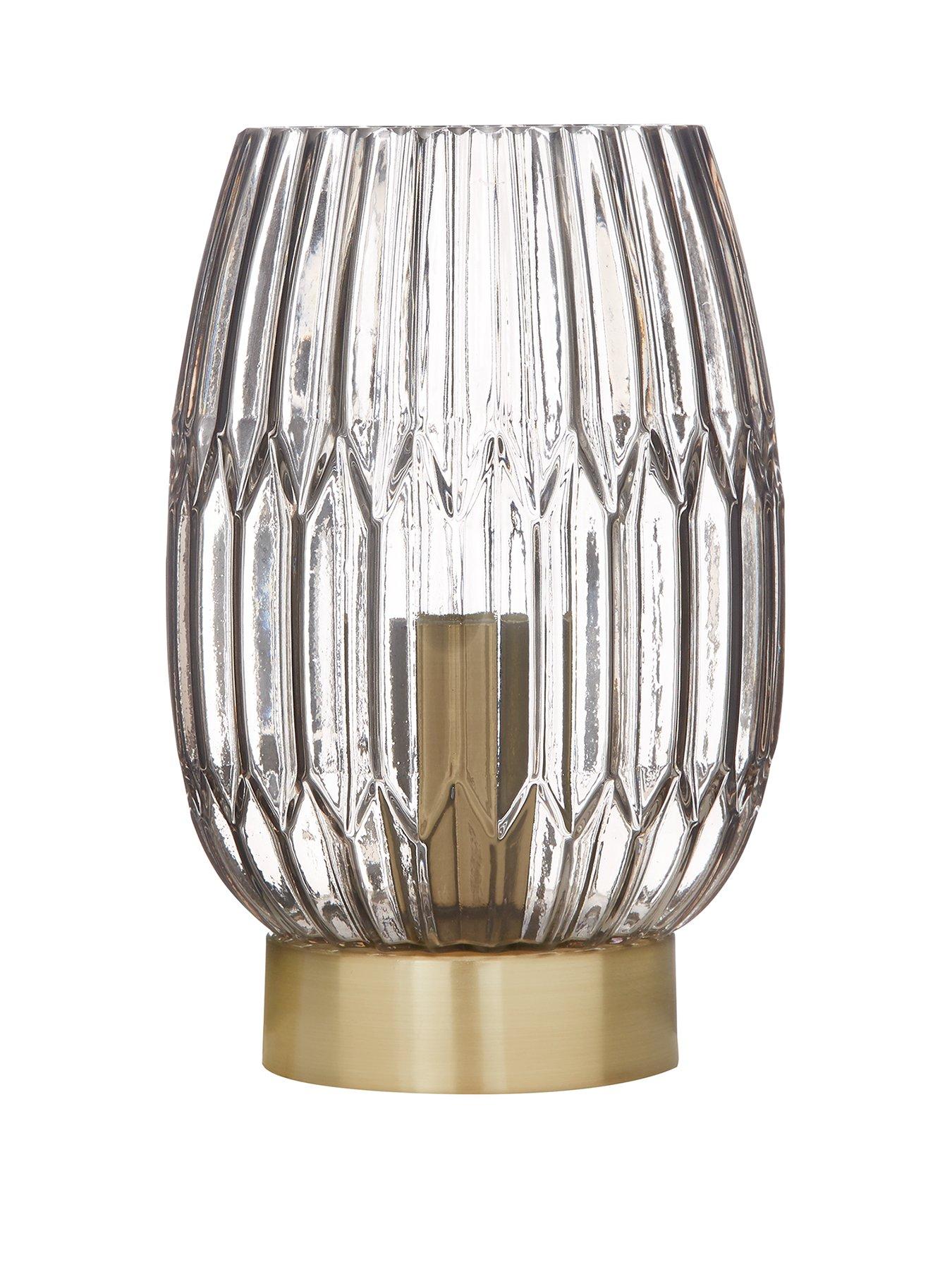 Product photograph of Very Home Daphne Ribbed Touch Table Lamp from very.co.uk