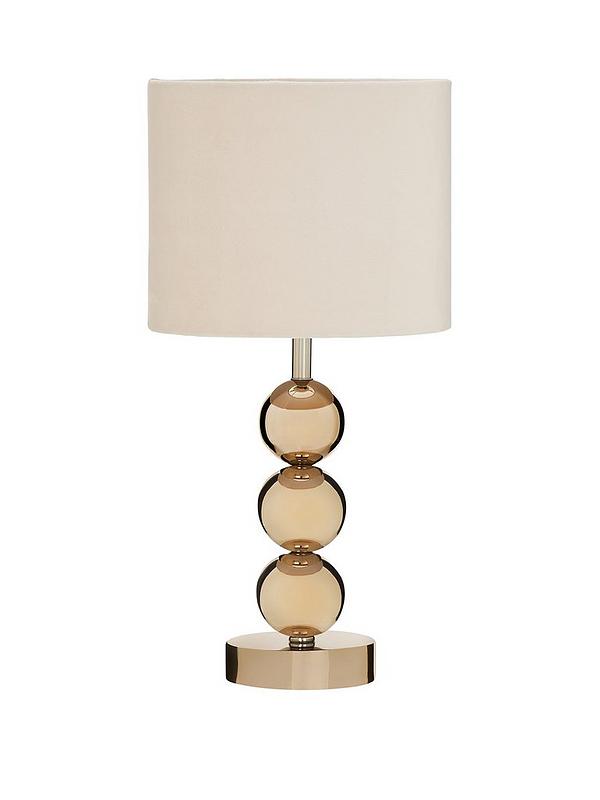 Lucy Table Lamp Very Co Uk, Mercury Glass Stacked Ball Floor Lamp Brass