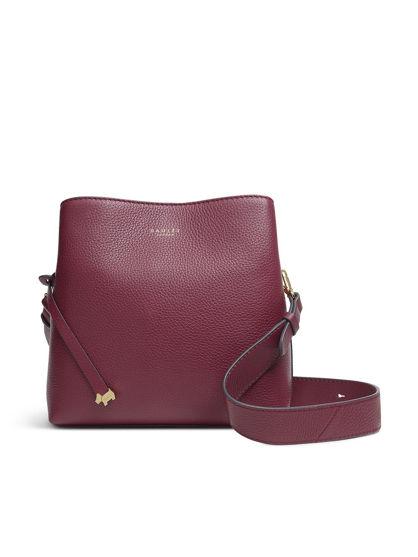 Radley Dukes Place Leather Medium Compartment Crossbody Bag Merlot
