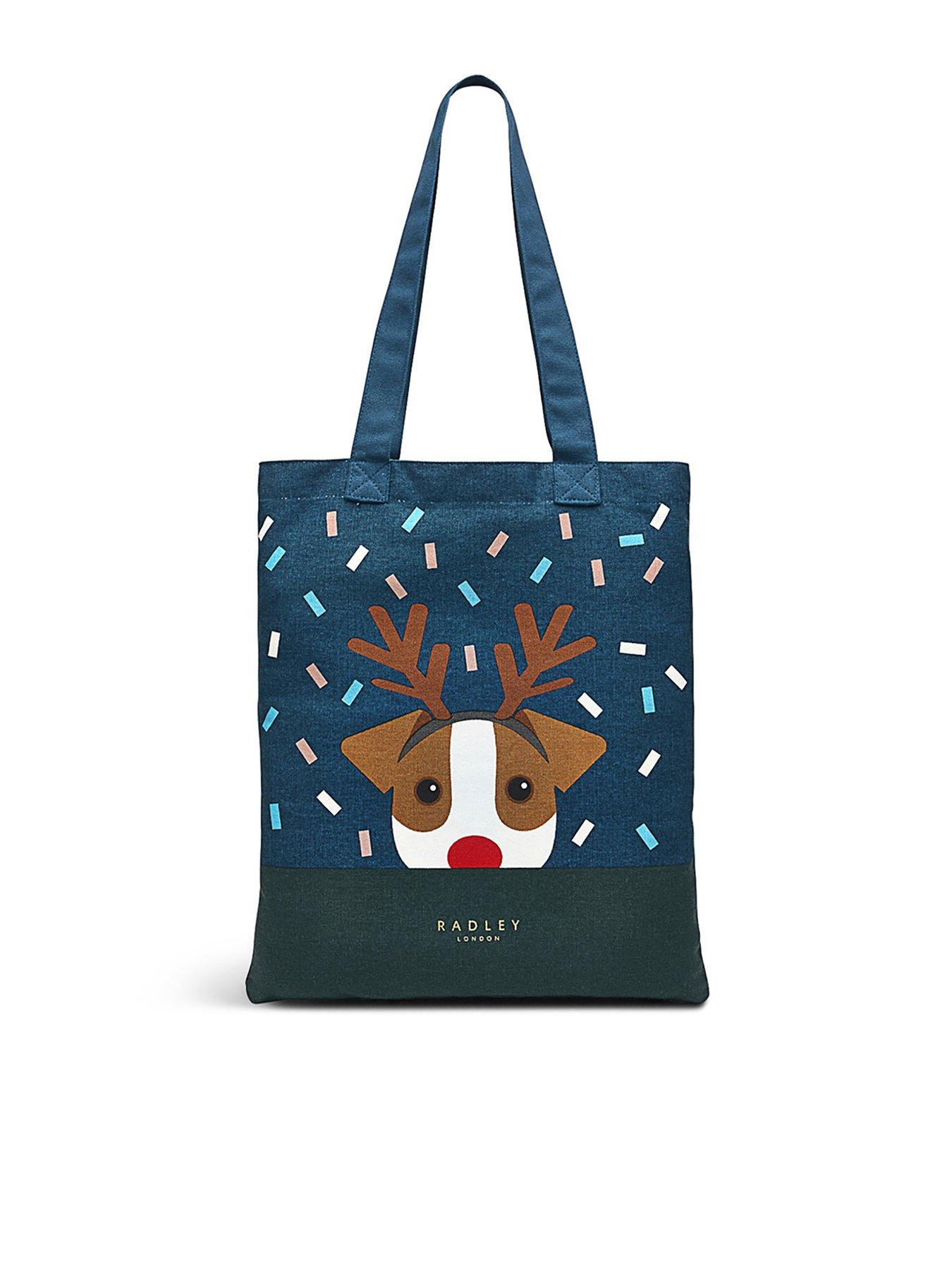 Radley Christmas Friends 2 Pack Medium Tote Bags Teal very.co.uk