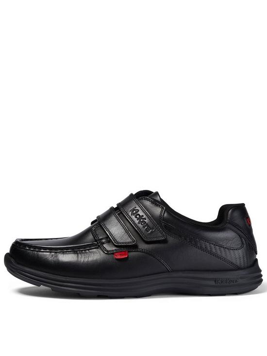 front image of kickers-mens-reasan-strap-leather-formal-slip-on-shoe-black