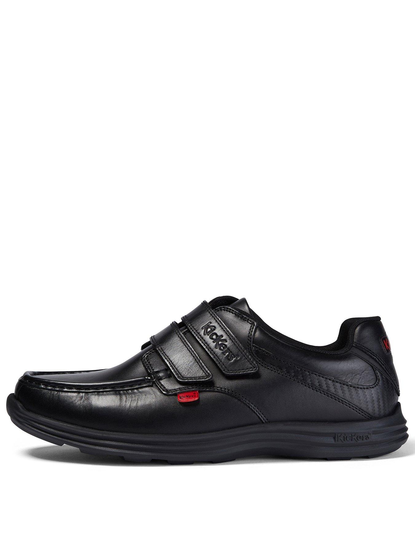 Kickers Men's Reasan Strap Leather Formal Slip On Shoe - Black