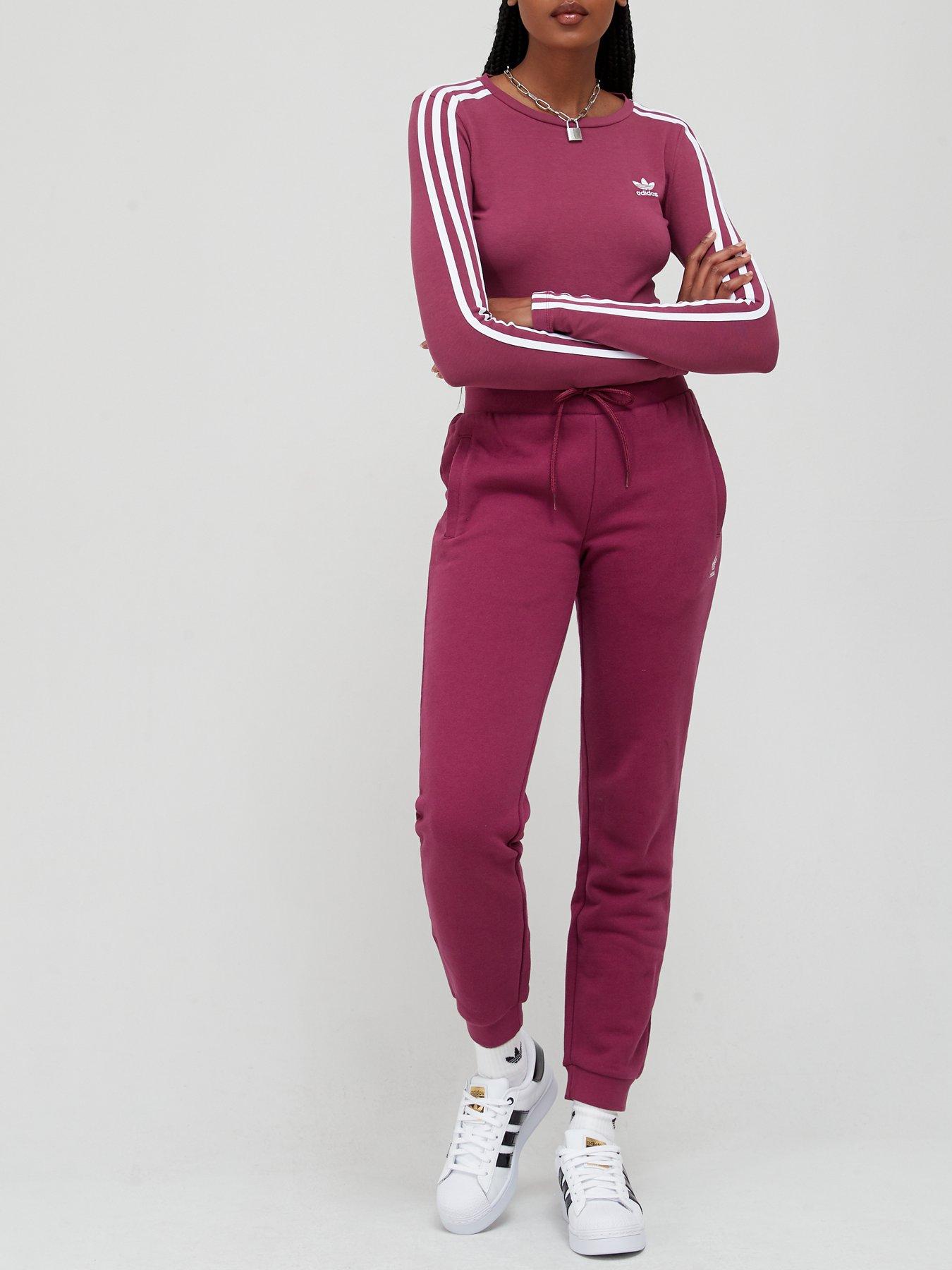 dark red adidas tracksuit