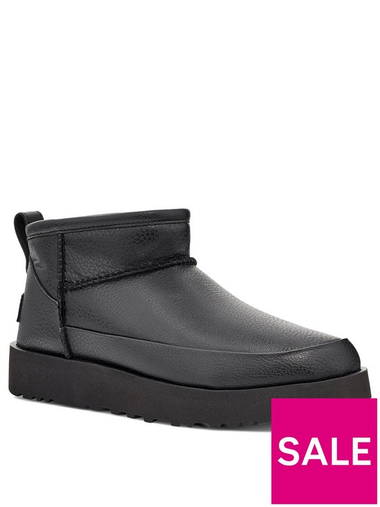 front image of ugg-classic-sugar-sustainable-ultra-mini-ankle-boot