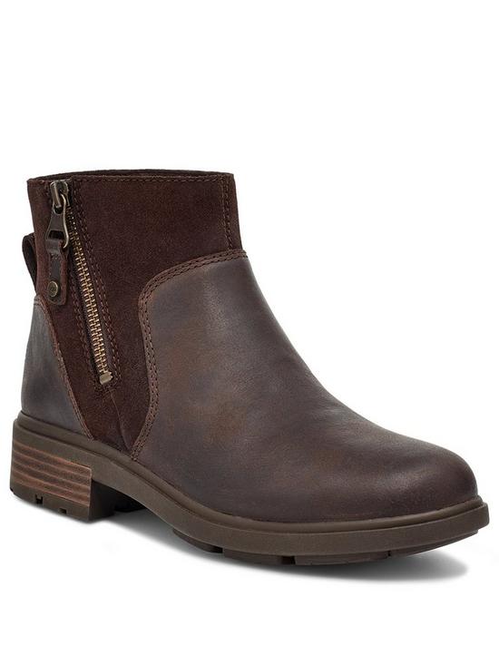 front image of ugg-harrison-zip-ankle-boot