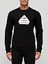 pyrenex-charles-brushed-logo-sweatshirt-blackstillFront