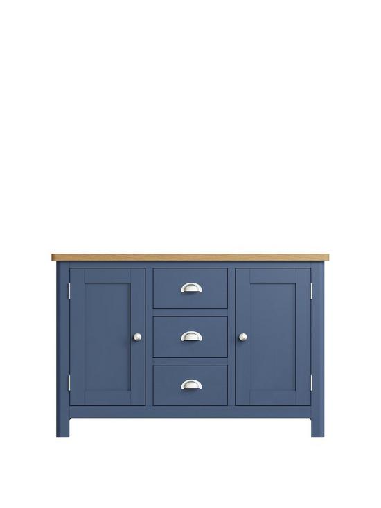 front image of k-interiors-fontana-ready-assembled-solid-woodnbsplarge-sideboard-blue