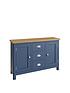  image of k-interiors-fontana-ready-assembled-solid-woodnbsplarge-sideboard-blue
