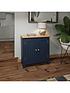  image of k-interiors-fontana-ready-assembled-solid-woodnbspsmall-sideboard-blue