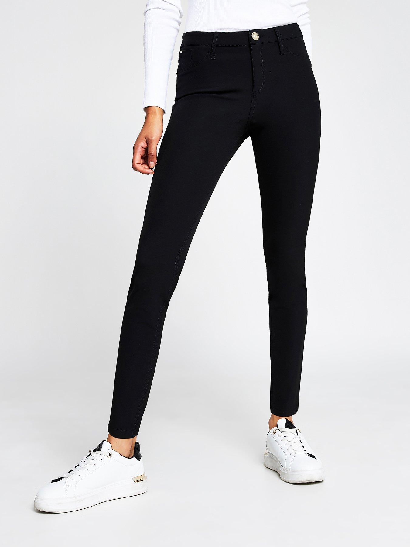 RI Petite Petite Molly Mid Rise Skinny Trousers - Black