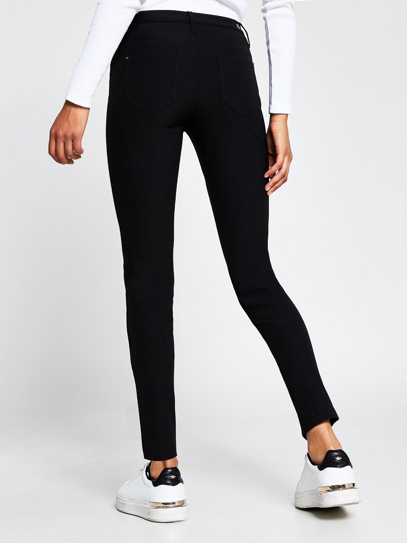 molli fluid knit pants deep black