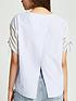  image of river-island-tie-sleeve-woven-back-top-grey